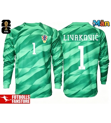 Kroatien Dominik Livakovic #1 Målvakt Bortatröja VM 2026 Långärmad